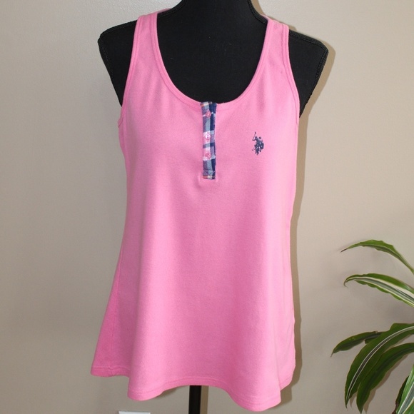 U.S. Polo Assn. Woman's Pink Tank Top - Picture 1 of 6